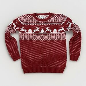 Merry Christmas Pullover Sweater Reindeer Holiday Festive V28 Adult Unisex SZ XL